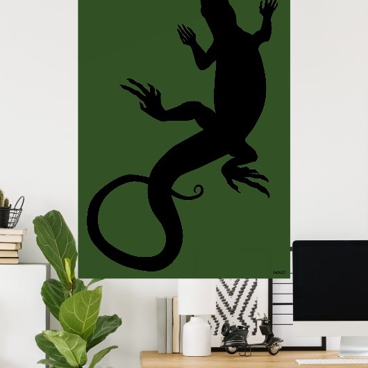 Lizard Art Poster Reptile Art druckt Poster groß (Heimbüro)