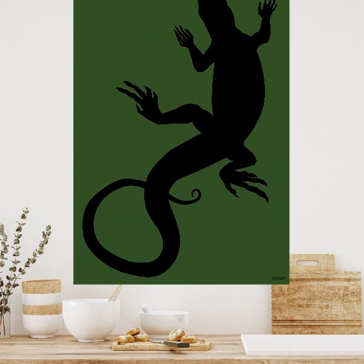 Lizard Art Poster Reptile Art druckt Poster groß (Küche)