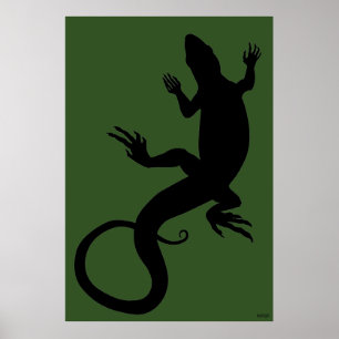Lizard Art Poster Reptile Art druckt Poster groß