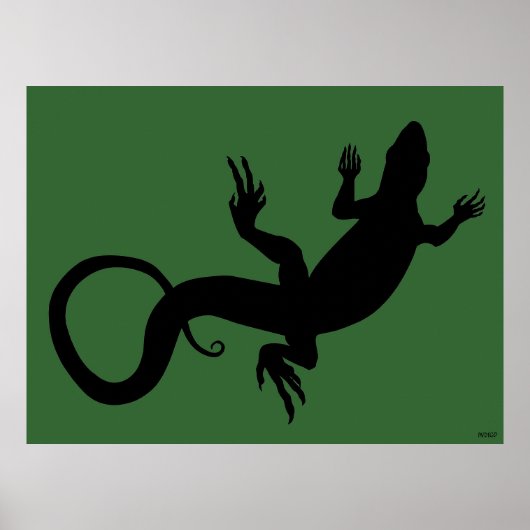Lizard Art Poster Reptile Art druckt Poster groß (Vorne)