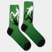 Lizard Art Socks Yin Yang Reptile Socks Custom Socken (Rechts)