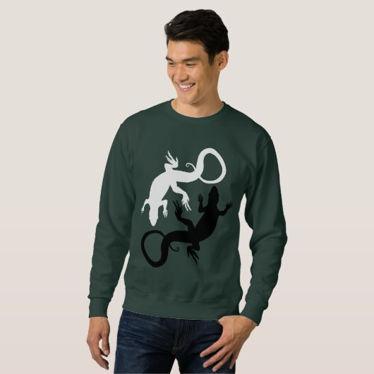 Lizard Art Sweatshirt Reptile Shirts Lizard Gesche (Vorne ganz)