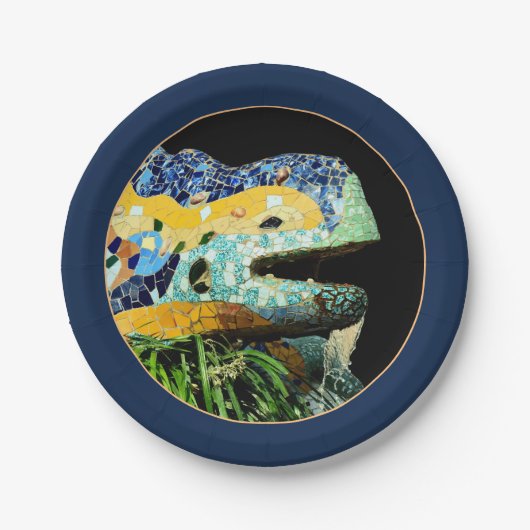 Lizard Barcelona, Katalonien Gaudi - Spanien (Part Pappteller (Vorderseite)