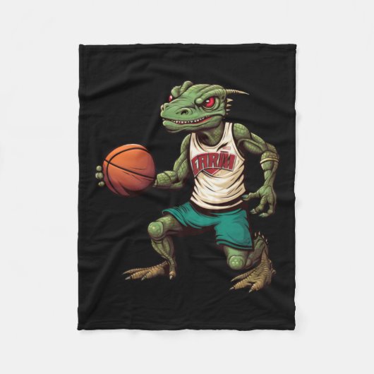 Lizard Basketball Fleecedecke (Vorderseite)