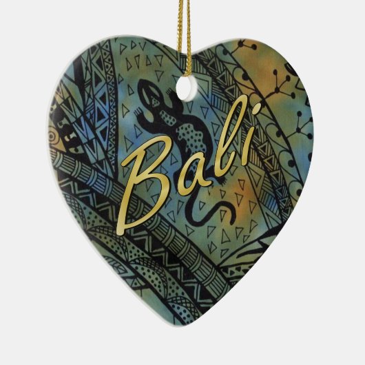 Lizard Batik Keramik Ornament (Rechts)