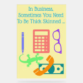 Lizard bei der Arbeit Acrylschild (Vorderseite)