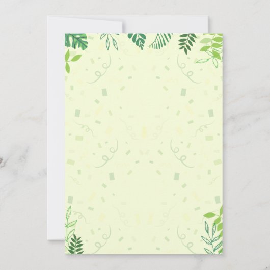 Lizard Birthday Einladung (Rückseite)