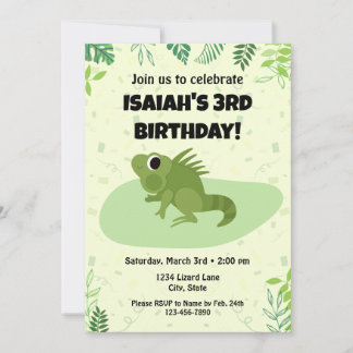 Lizard Birthday Einladung