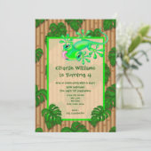 Lizard Birthday Party Einladung (Stehend Vorderseite)