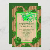 Lizard Birthday Party Einladung (Vorne/Hinten)