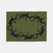 Lizard Blanket Cool Lizard Art Fleece Blanket (Vorderseite (Horizontal))