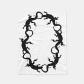 Lizard Blanket Cool Lizard Art Fleece Blanket (Vorderseite)