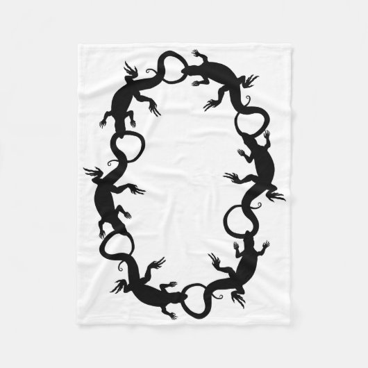 Lizard Blanket Cool Lizard Art Fleece Blanket (Vorderseite)