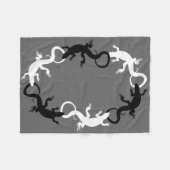 Lizard Blanket Cool Lizard Art Fleece Blanket (Vorderseite (Horizontal))