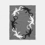 Lizard Blanket Cool Lizard Art Fleece Blanket (Vorderseite)