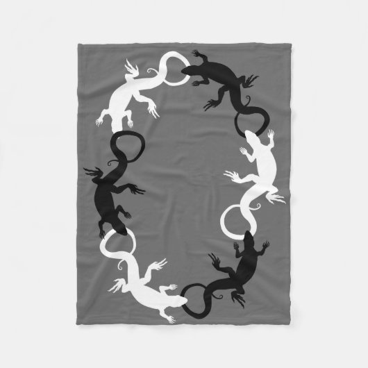 Lizard Blanket Cool Lizard Art Fleece Blanket (Vorderseite)