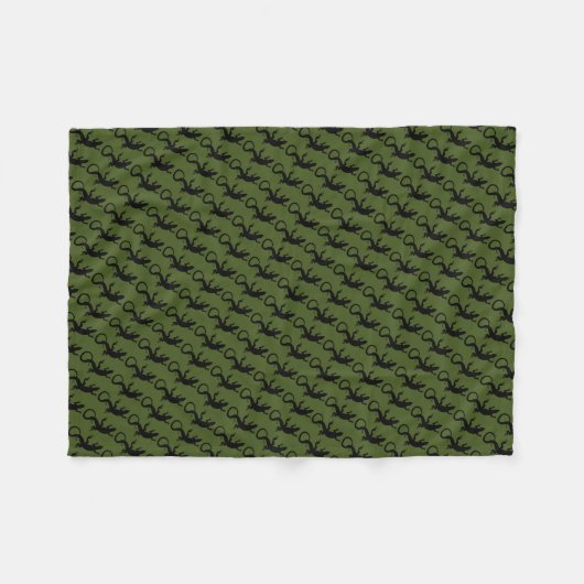 Lizard Blanket Cool Lizard Art Fleece Blanket (Vorderseite (Horizontal))