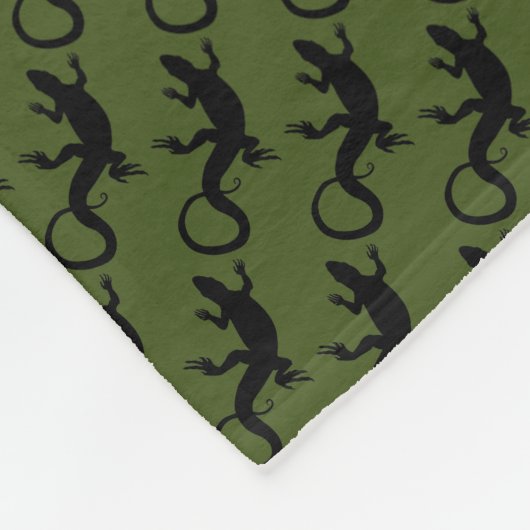 Lizard Blanket Cool Lizard Art Fleece Blanket (Ecke)