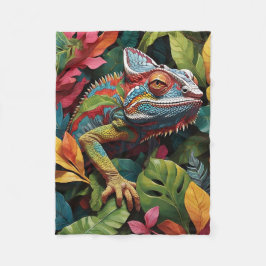 Lizard Blätter & Colour Fleece Blanket