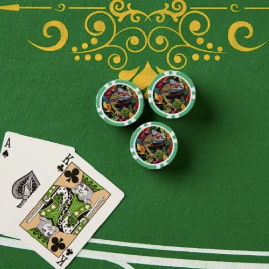 Lizard-Blätter & Poker-Chips Pokerchips