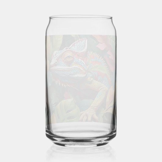 Lizard-Blätter und Farbbierdeckel Dosenglas (Rückseite)