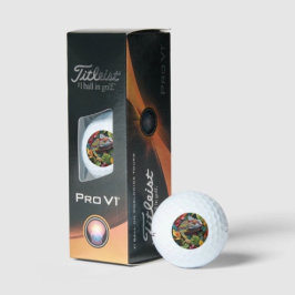 Lizard-Blätter und Farbe Golfball
