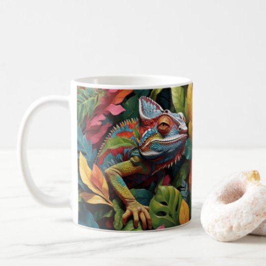 Lizard-Blätter und Farbe Kaffeetasse