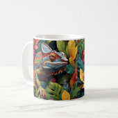 Lizard-Blätter und Farbe Kaffeetasse (Vorderseite Links)