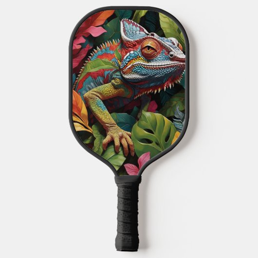 Lizard-Blätter und Farbe Pickleball Schläger (Rückseite)