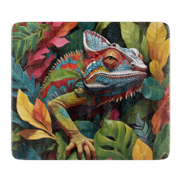 Lizard-Blätter und Farbe Schneidebrett