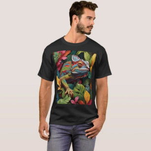 Lizard-Blätter und Farbe T-Shirt