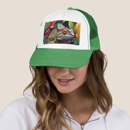 Lizard-Blätter und Farbe Truckerkappe