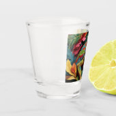 Lizard-Blätter und Farbschussglas Schnapsglas (Links)