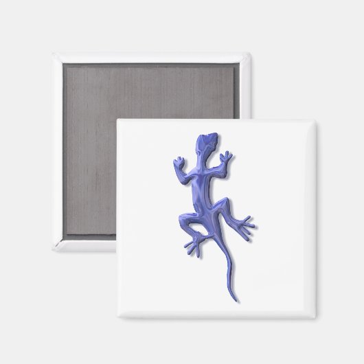 Lizard-Blau Magnet (Vorderseite/Rückseite)