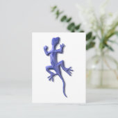 Lizard-Blau Postkarte (Stehend Vorderseite)