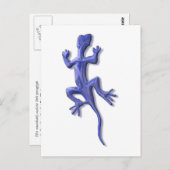 Lizard-Blau Postkarte (Vorne/Hinten)