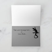 Lizard Card Reptile Art Blank Greeting Card Custom Dankeskarte (Innenseite)