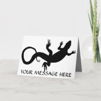 Lizard Card Reptile Art Blank Greeting Card Custom