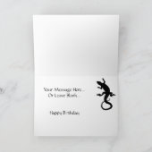 Lizard Card Reptile Art Blank Greeting Card Custom Karte (Innenseite)