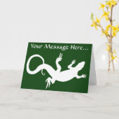 Lizard Card Reptile Art Blank Greeting Card Custom Karte (Gelbe Blume)