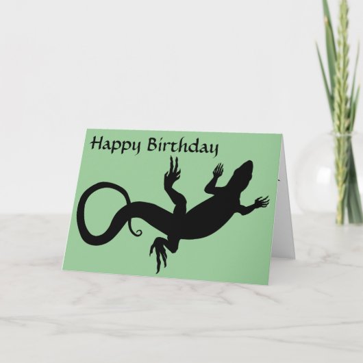 Lizard Card Reptile Art Blank Grußkarte Custom Karte (Vorderseite)