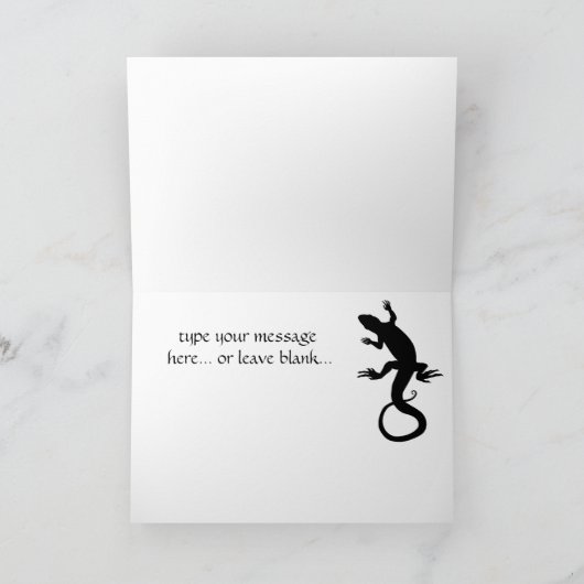Lizard Card Reptile Art Blank Grußkarte Custom Karte (Innenseite)