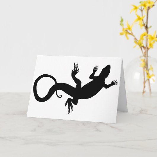 Lizard Card Reptile Art Blank Grußkarte Custom Karte (Gelbe Blume)