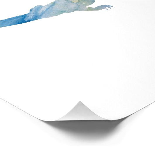 Lizard Colorful Watercolor Fotodruck (Ecke)