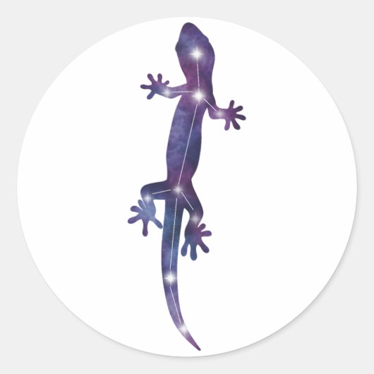 Lizard Constellation Sticker (Vorderseite)