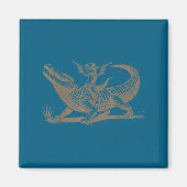 Lizard Cowboy Riding Crocodile Alligator Western A Magnet (Vorne)