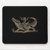 Lizard Cowboy Riding Crocodile Alligator Western A Mousepad (Vorne)