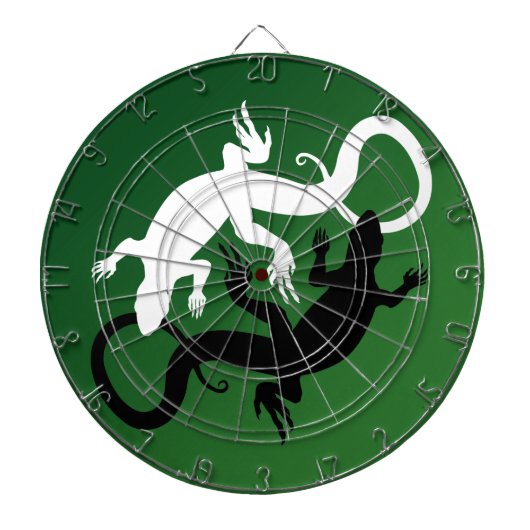 Lizard Dartboard Cool Tribal Raven Art Dartboard Dartscheibe (vorne)