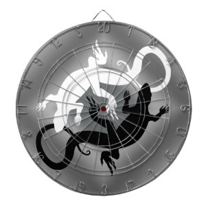 Lizard Dartboard Cool Tribal Raven Art Dartboard Dartscheibe