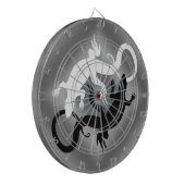 Lizard Dartboard Cool Tribal Raven Art Dartboard Dartscheibe (Vorderseite Links)